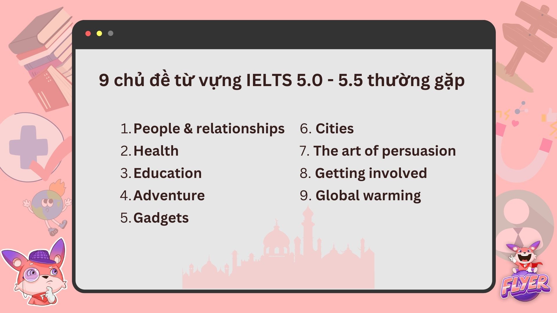 350 từ vựng IELTS 5 0 5 5 theo chủ đề và mục đích diễn đạt phổ biến nhất