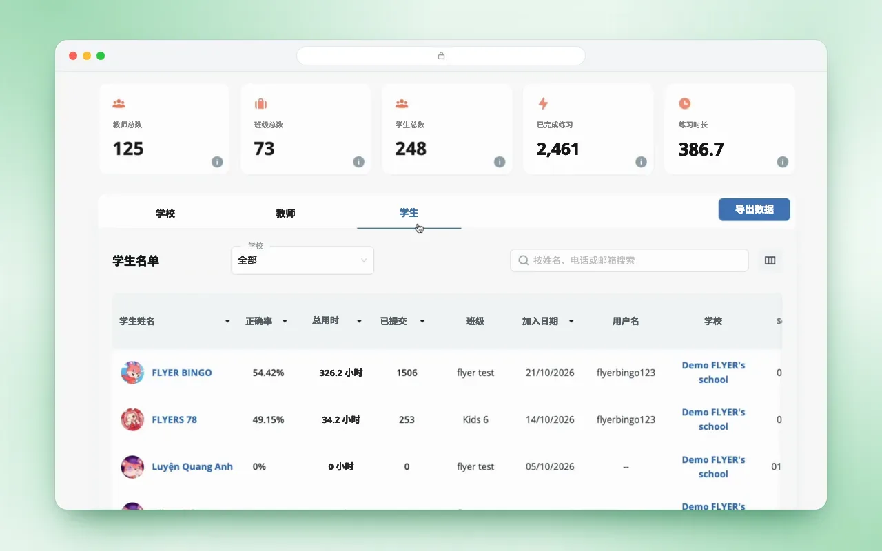 FLYER LMS 界面