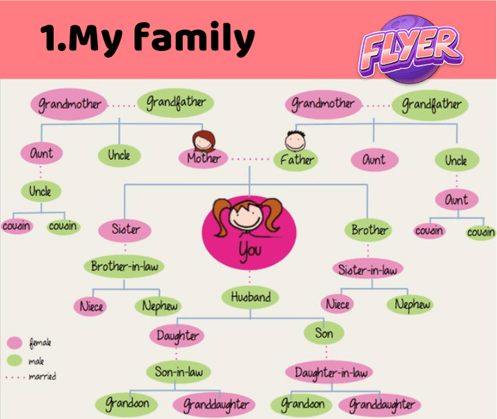 Từ vựng TOEFL Primary Step 1 - Chủ đề My Family