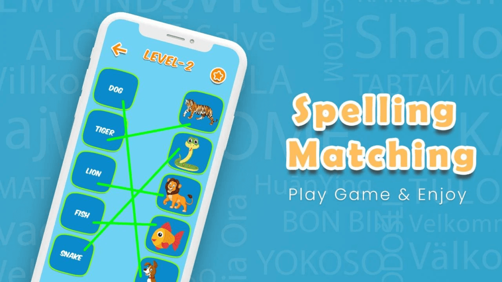 FLYER games học tiếng anh spelling matching