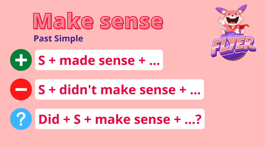 “Make sense” ở thì vượt lên khứ đơn