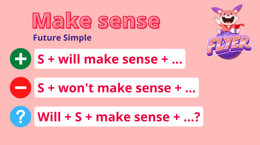 “Make sense” ở thì sau này đơn