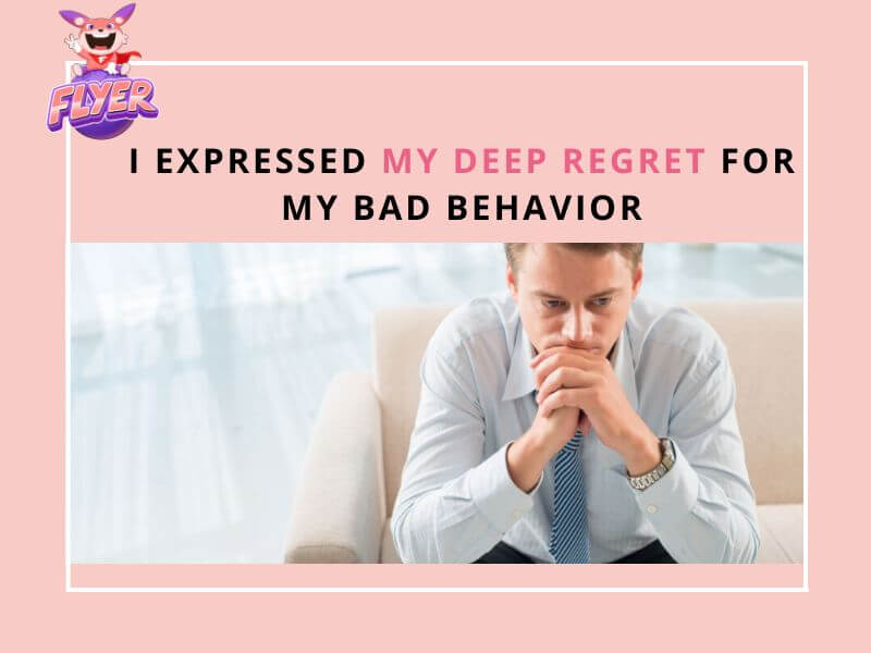 dùng deep regret nhằm phân bua sự hối hận hận thâm thúy sắc