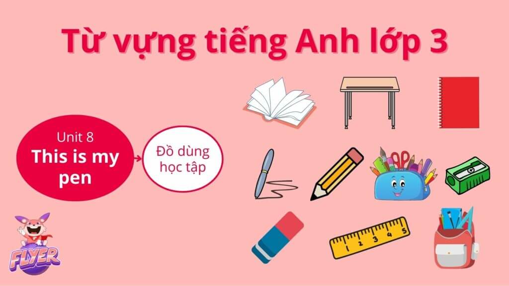 Từ vựng tiếng Anh lớp 3 - Unit 8: This is my pen