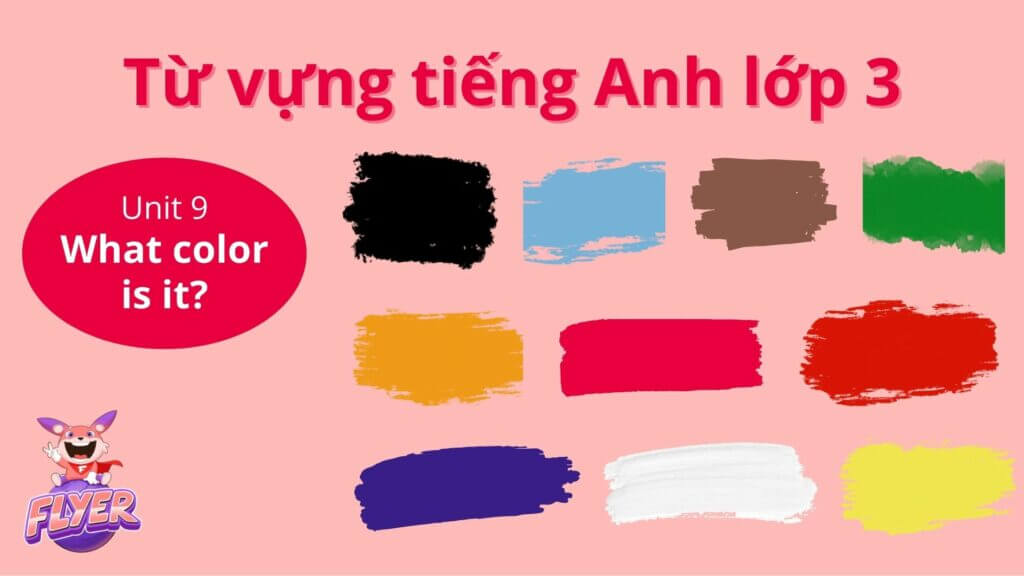 Từ vựng tiếng Anh lớp 3 - Unit 9: What color is it?