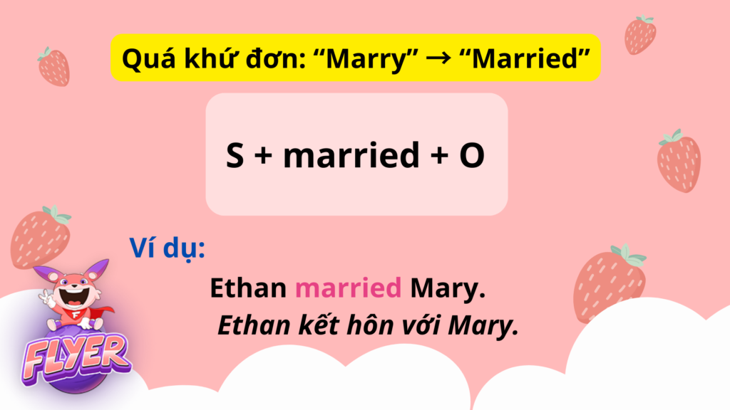 “Married” đi với giới từ gì 