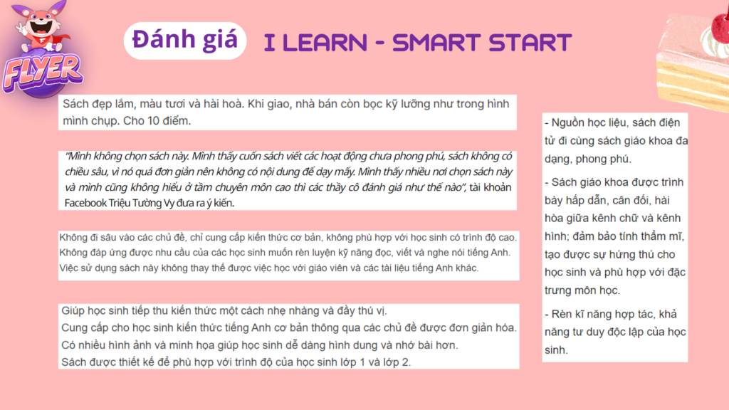 Review bộ sách I learn - Smart Start
