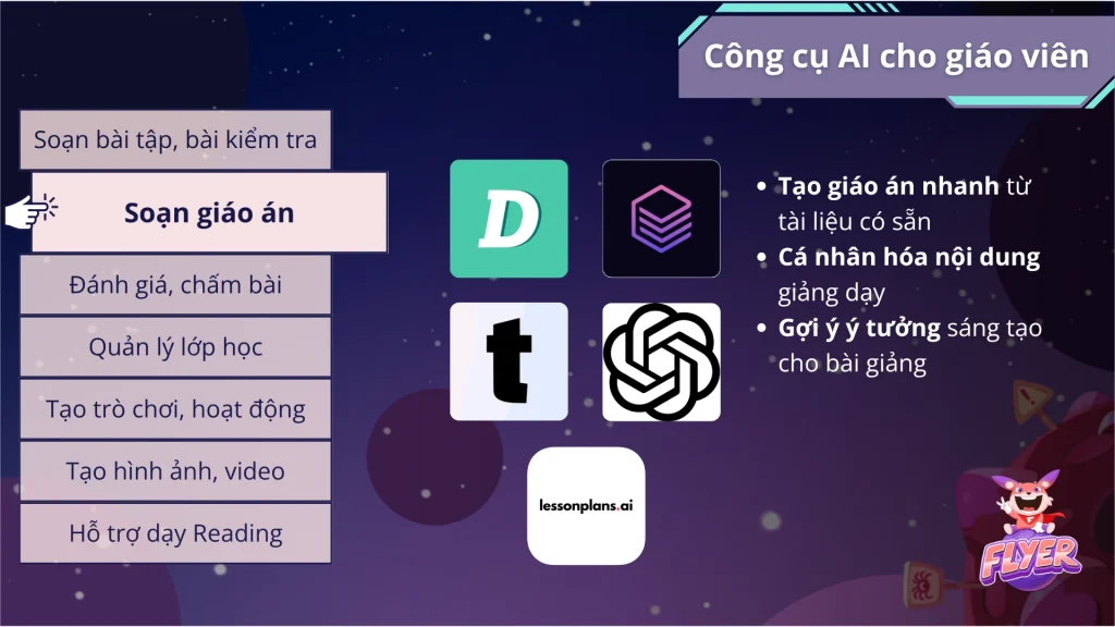 Công cụ AI hỗ trợ lập kế hoạch dạy học