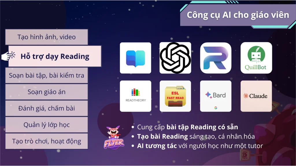 Công cụ AI hỗ trợ thầy cô dạy đọc hiểu