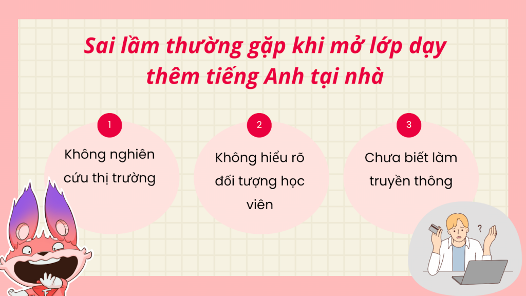 Sai lầm thường gặp khi mở lớp dạy thêm tiếng Anh