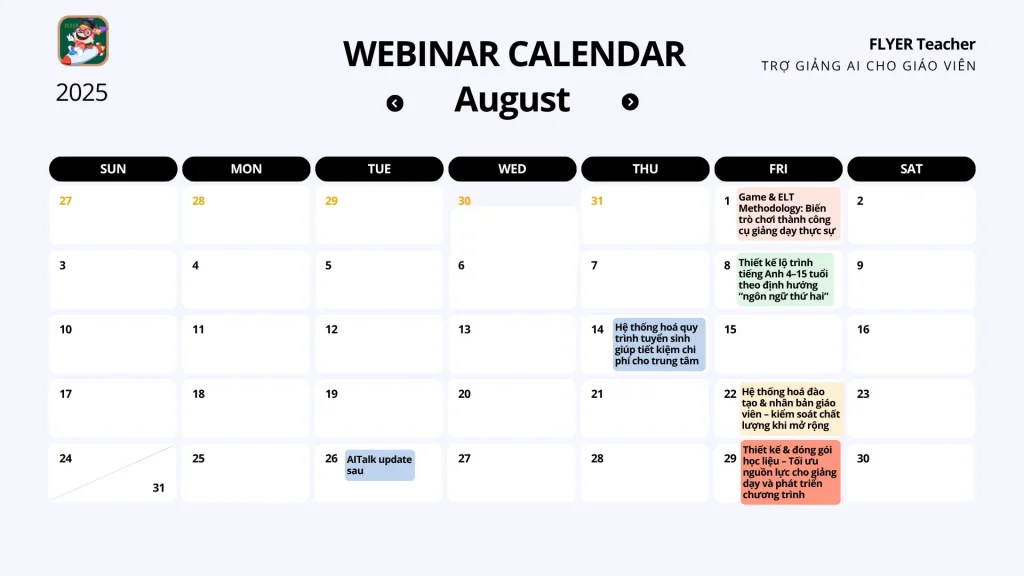 flyer teacher tháng 07/2025