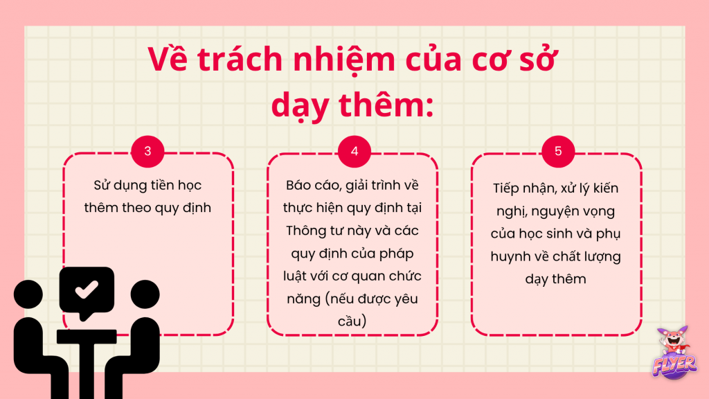 Trách nhiệm của cơ sở dạy thêm tiếng Anh
