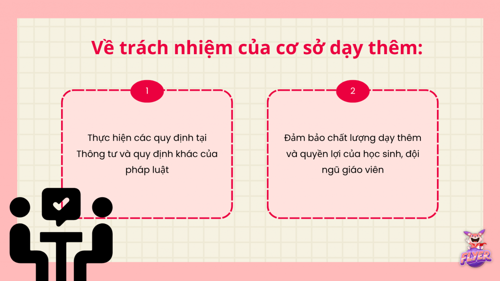 Trách nhiệm của cơ sở dạy thêm tiếng Anh