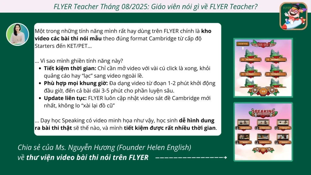 Phản hồi của thầy cô về FLYER 
