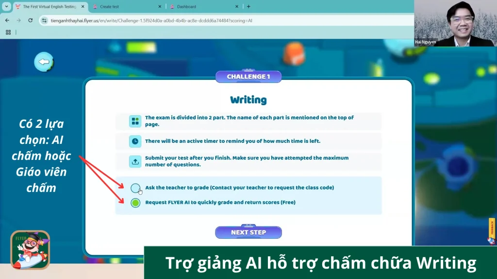 FLYER AI Writing giúp gì trong dạy học online? 