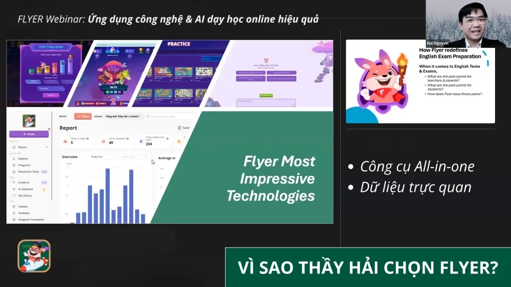 Thầy Hải nói gì về Trợ giảng AI - FLYER Teacher trong dạy học online? 