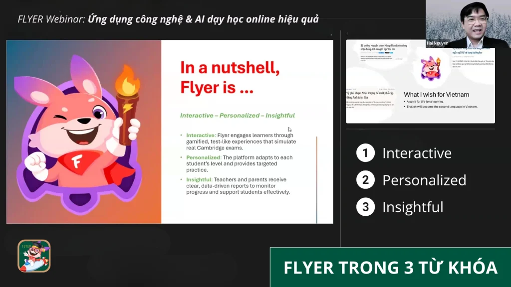 3 từ khóa để nói về Trợ giảng AI - FLYER Teacher