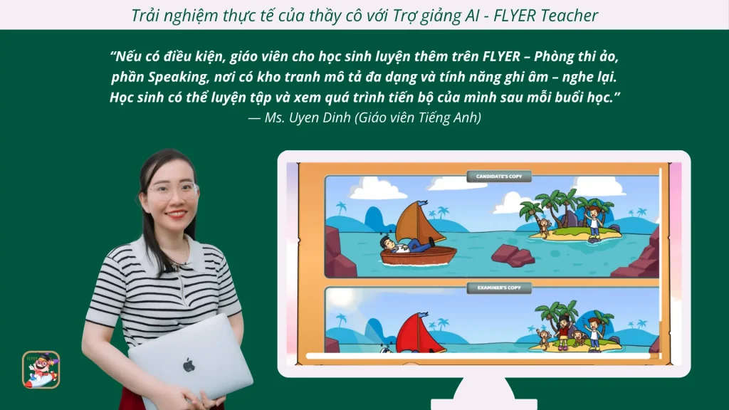 Luyện mô tả tranh bằng tiếng Anh trên FLYER