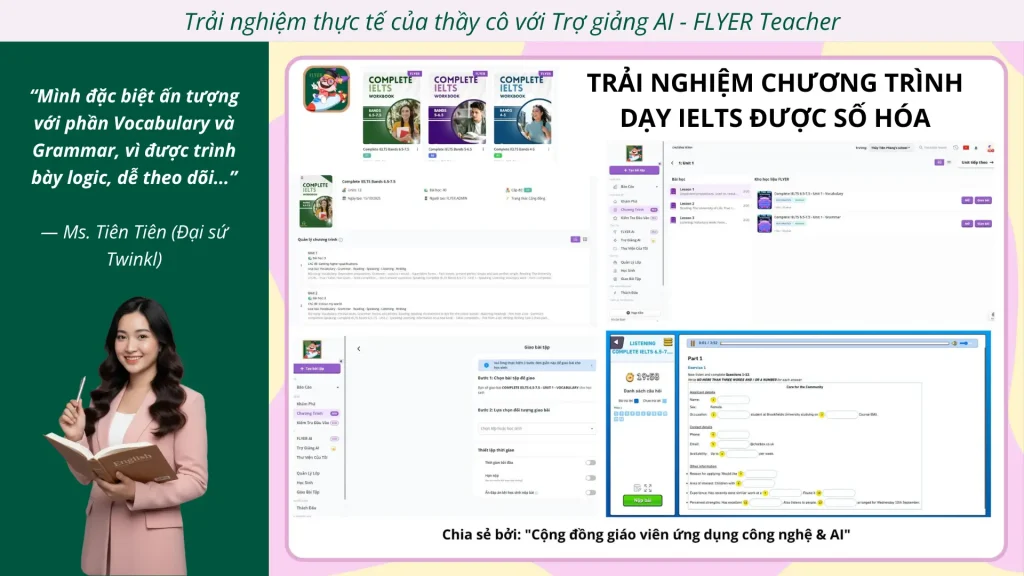 Tài liệu dạy IELTS số hóa trên FLYER Teacher