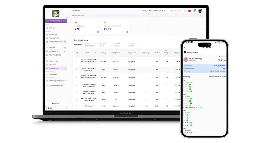Truy cập FLYER LMS-R trên nhiều thiết bị