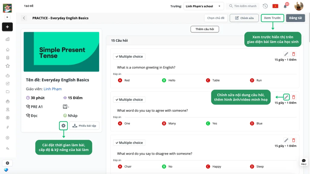 Hướng dẫn tạo bài tập với AI trên FLYER LMS-R