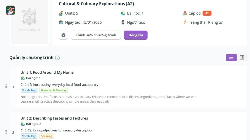 Trợ giảng AI tự động thiết kế lộ trình giảng dạy
