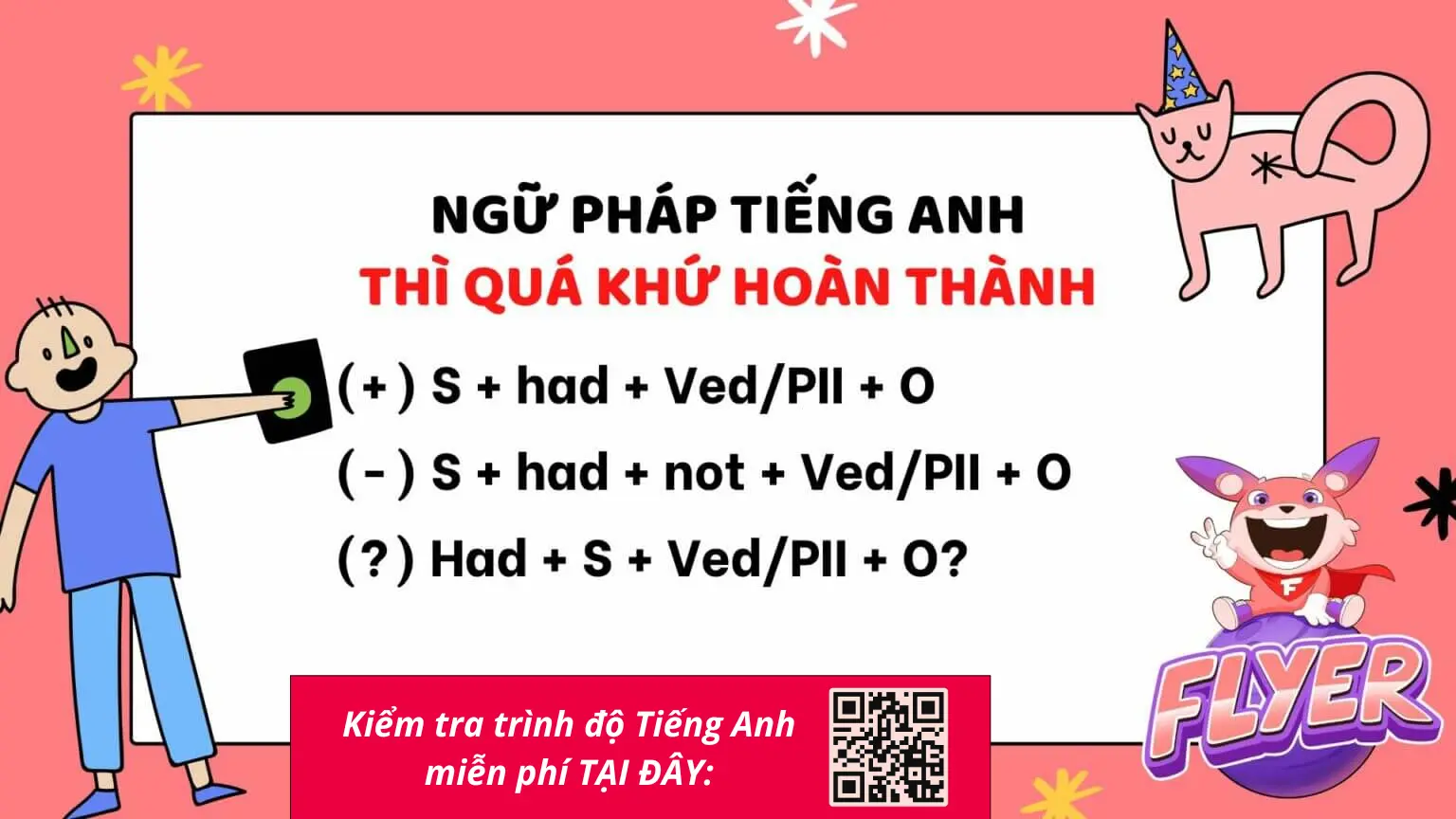 Ngữ pháp tiếng Anh cấu trúc thì quá khứ hoàn thành