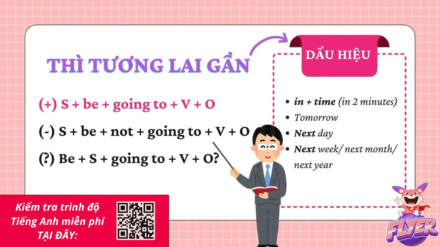 Cấu trúc và dấu hiệu nhận biết thì tương lai gần