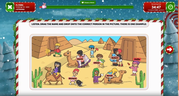 Giao diện bài tập trên Phòng thi ảo FLYER