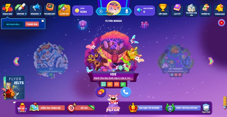 Hành tinh IOE trên Phòng thi ảo FLYER