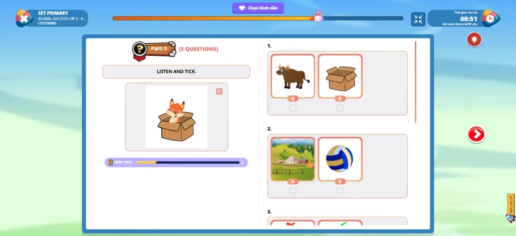 Luyện nghe Global Success 2 trên FLYER