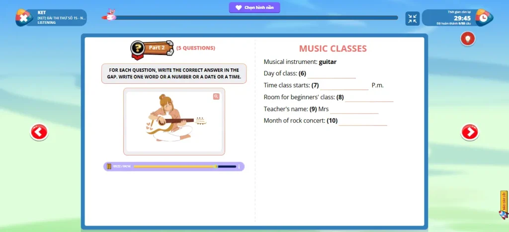 Luyện listening trên FLYER