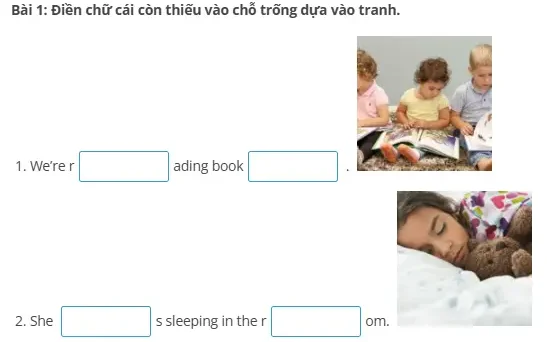 bài tập tiếng Anh tiểu học trên FLYER