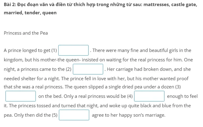 bài tập tiếng Anh tiểu học trên FLYER