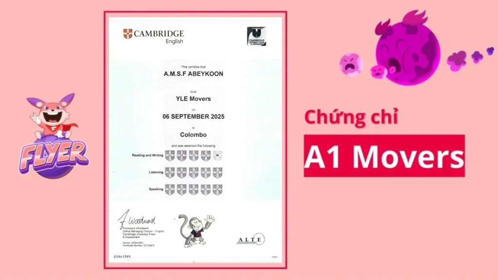 Chứng chỉ A1 Movers 