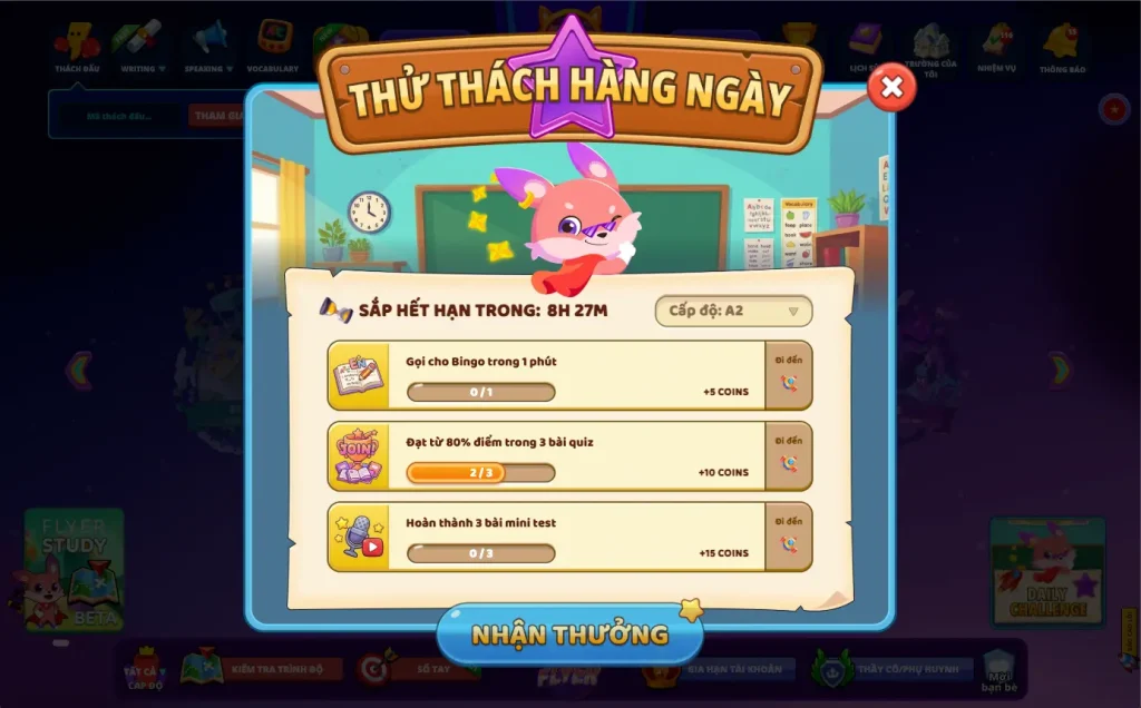 Daily challenge trên FLYER