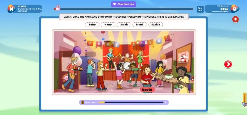 Đề Listening Flyers trên FLYER 