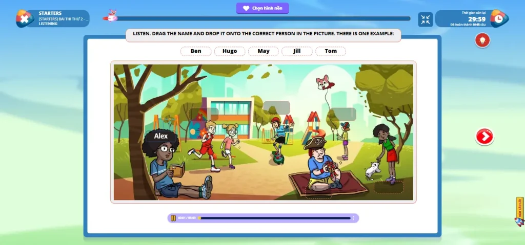 Đề Listening trên FLYER