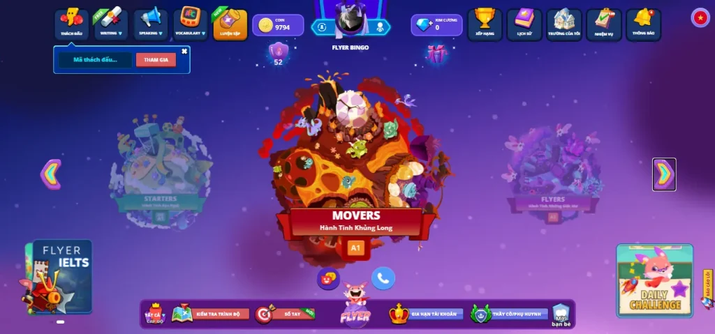 Hành tinh Movers trên FLYER