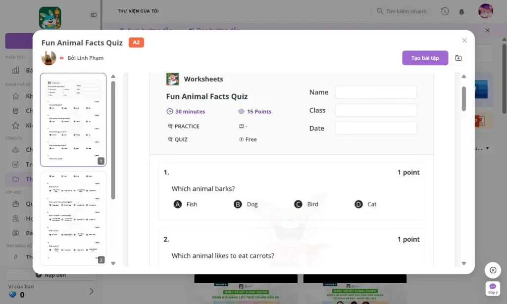 Giáo viên có link tài liệu đều có thể truy cập