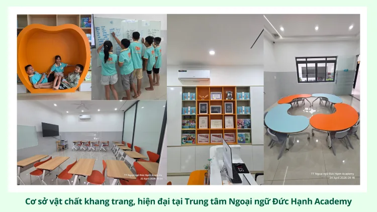 Cơ sở vật chất hiện đại tại Ngoại ngữ Đức Hạnh Academy