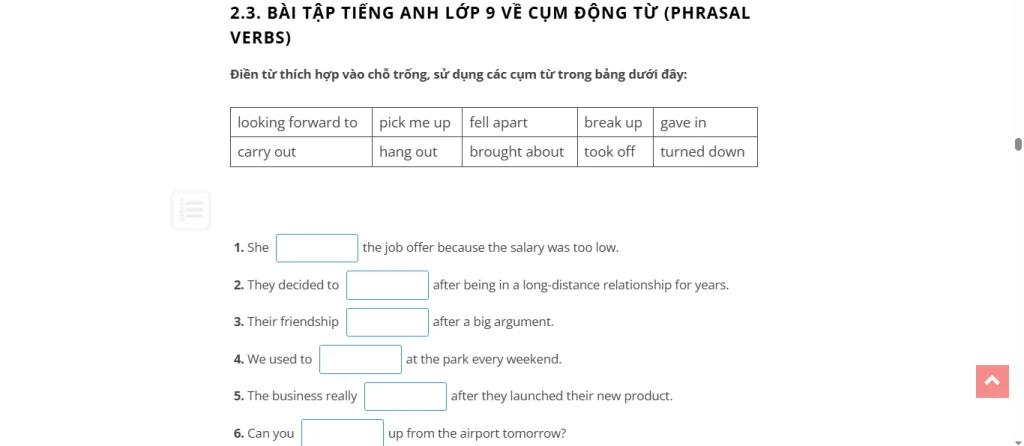 bài tập lớp 9 trên FLYER