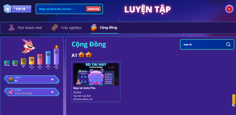 2.1. Cập nhật 100+ Quiz và bài tập ngữ pháp trên Cộng đồng