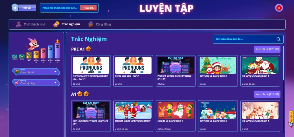 bộ bài tập trắc nghiệm trên FLYER