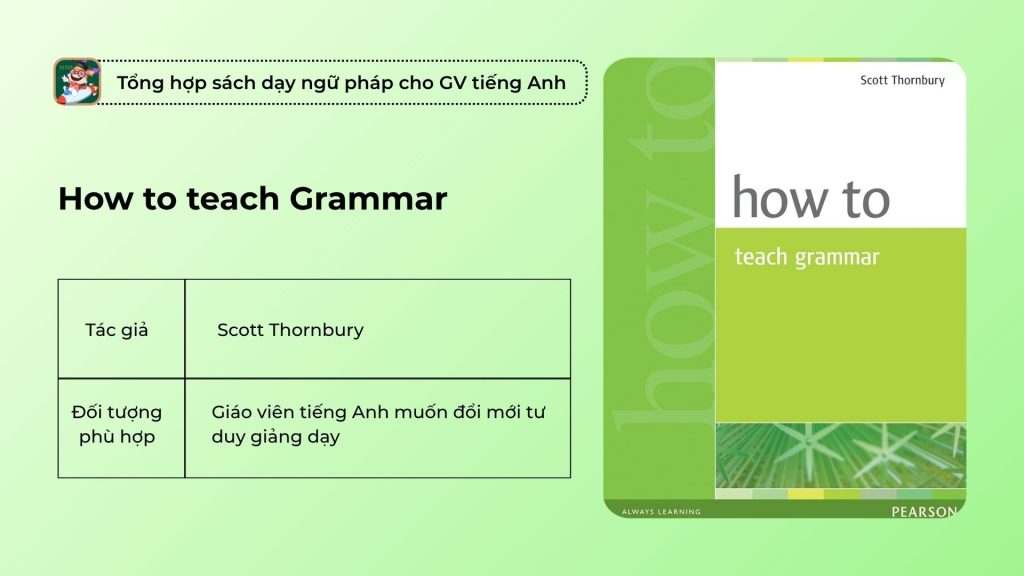 Sách dạy ngữ pháp hay How to teach Grammar
