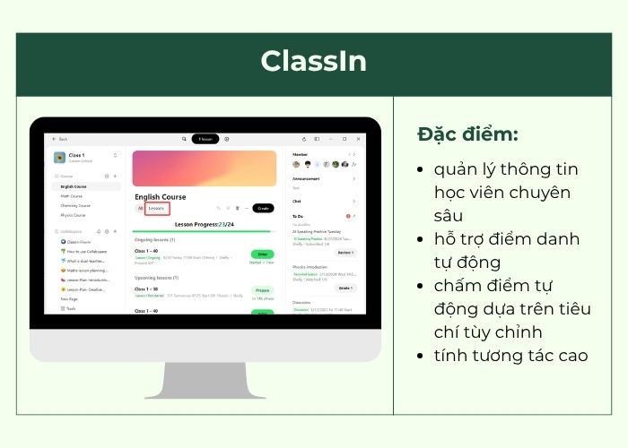 Phần mềm kiểm tra đánh giá học sinh ClassIn