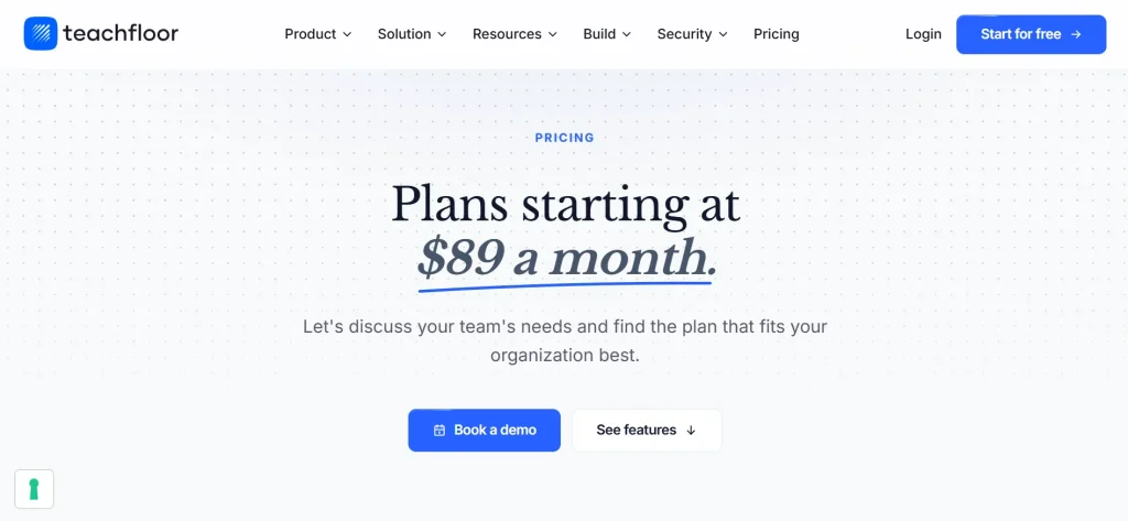 Chi phí hệ thống LMS Teachfloor