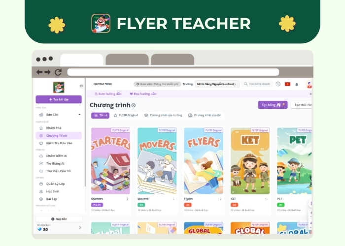 phần mềm hỗ trợ soạn giáo án flyer teacher