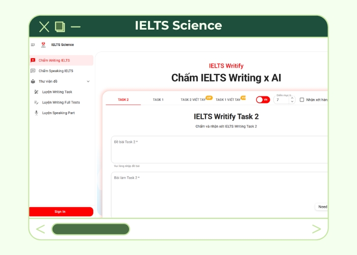 web chấm ielts writing miễn phí ielts science