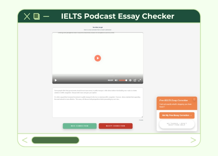phần mềm chấm ielts writing ielts podcast